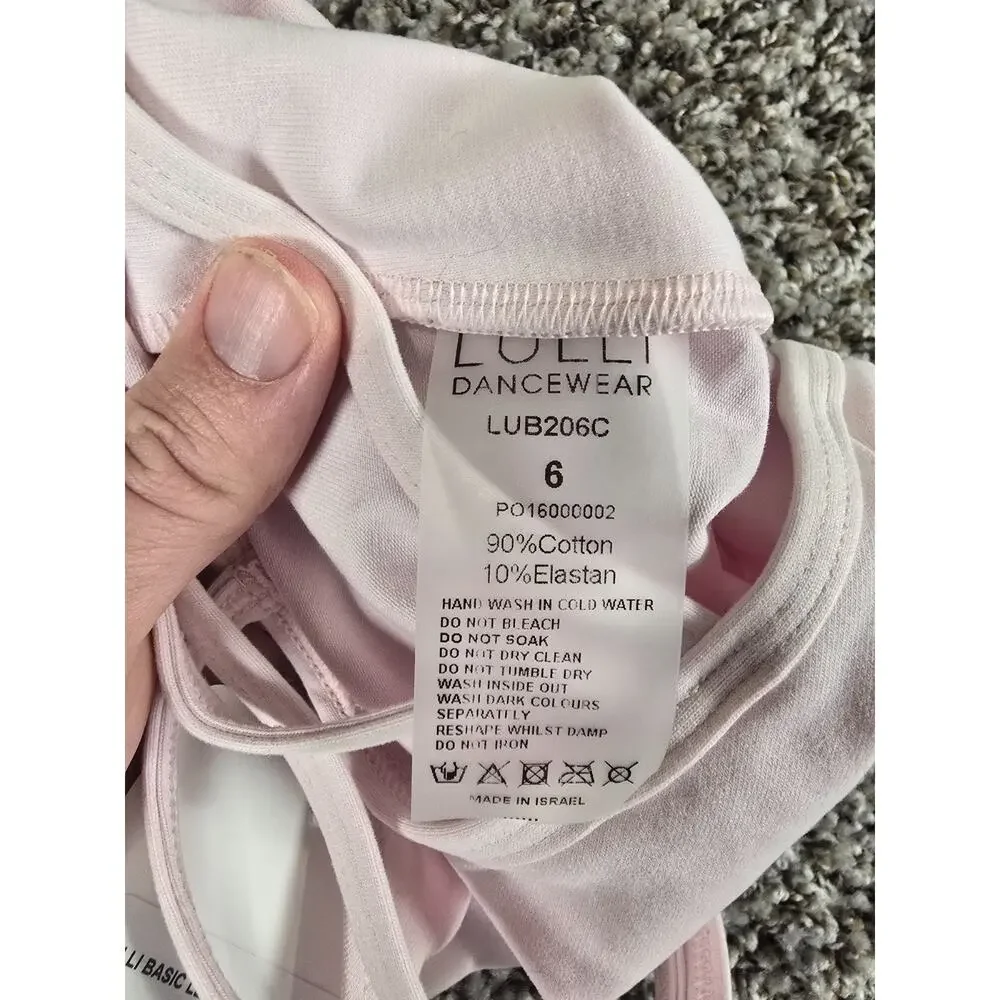Lulli Dancewear Girls Sz 6 Sleeveless Ballet Leotard Light Pink NEW